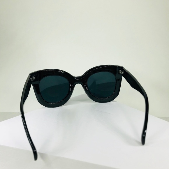 🆑 Square Cat Eye Sunglasses in Black - Picture 6 of 8